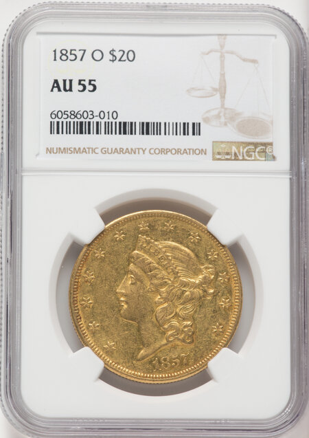 1857-O $20 55 NGC