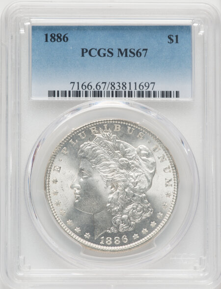 1886 S$1 67 PCGS