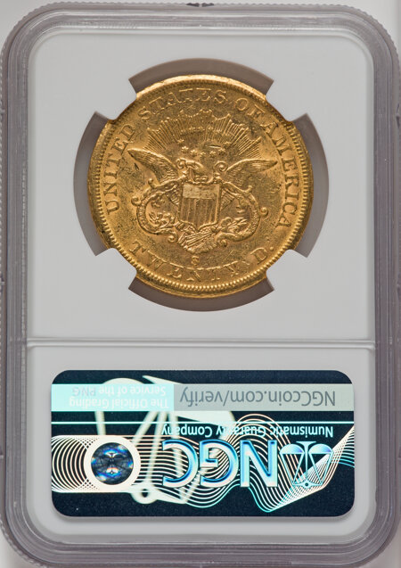 1860-S $20 55 NGC