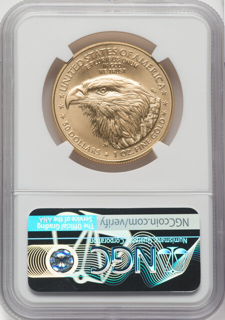 2021-W One-Ounce Gold Eagle, Type Two, Burnished, First Strike, MS 70 NGC