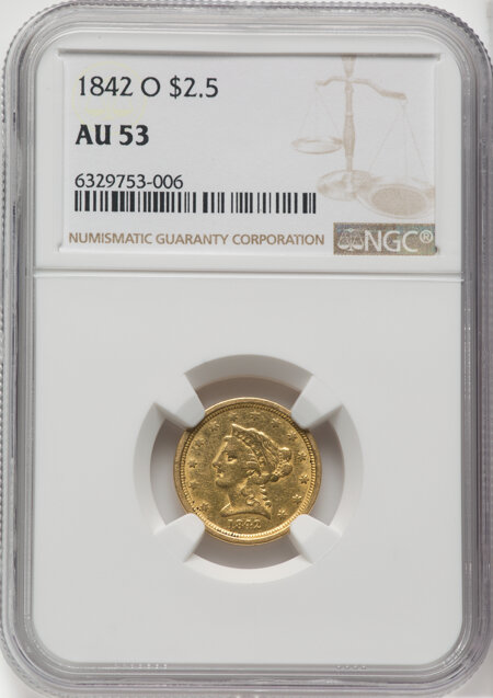 1842-O $2 1/2 53 NGC
