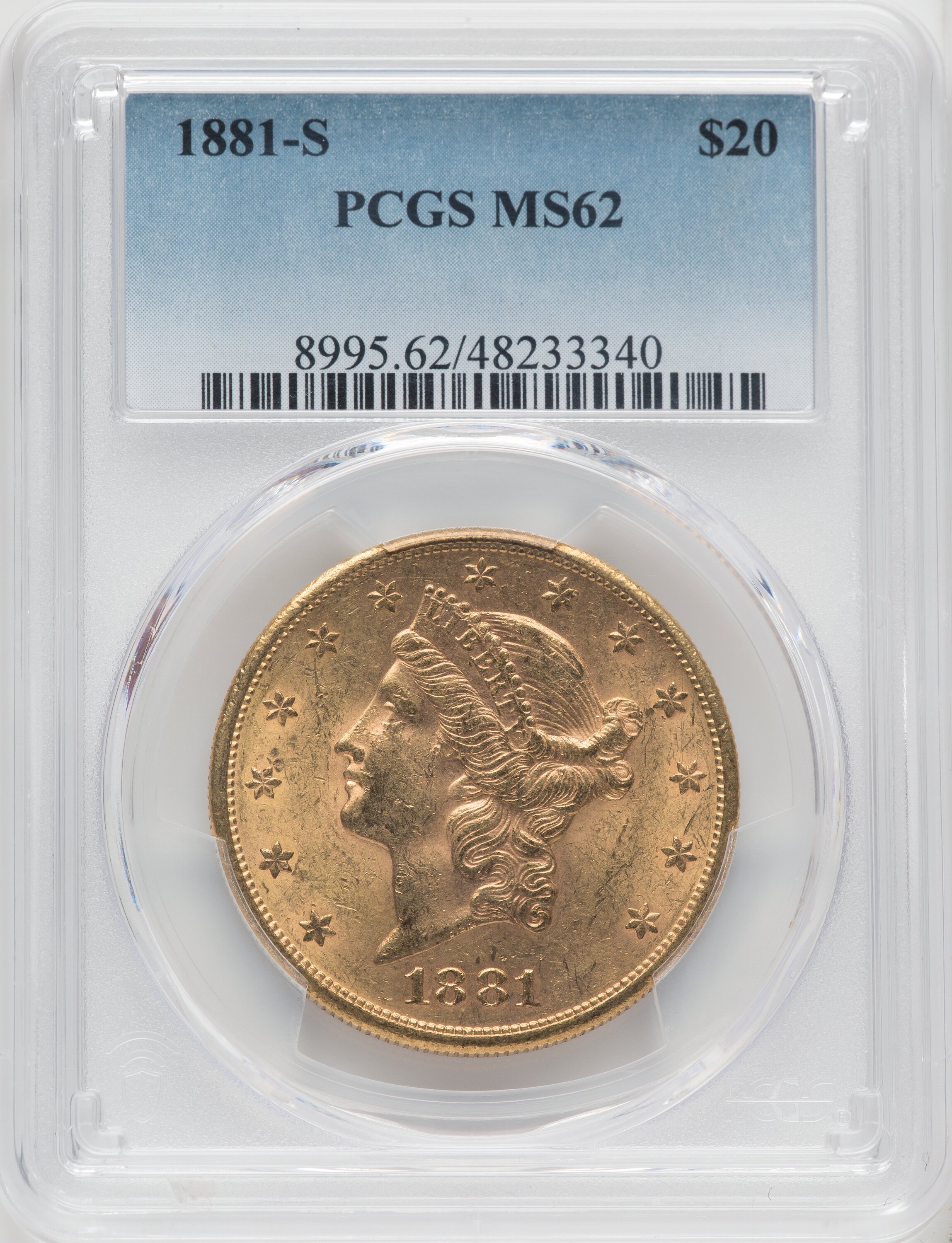 1881-S $20 62 PCGS