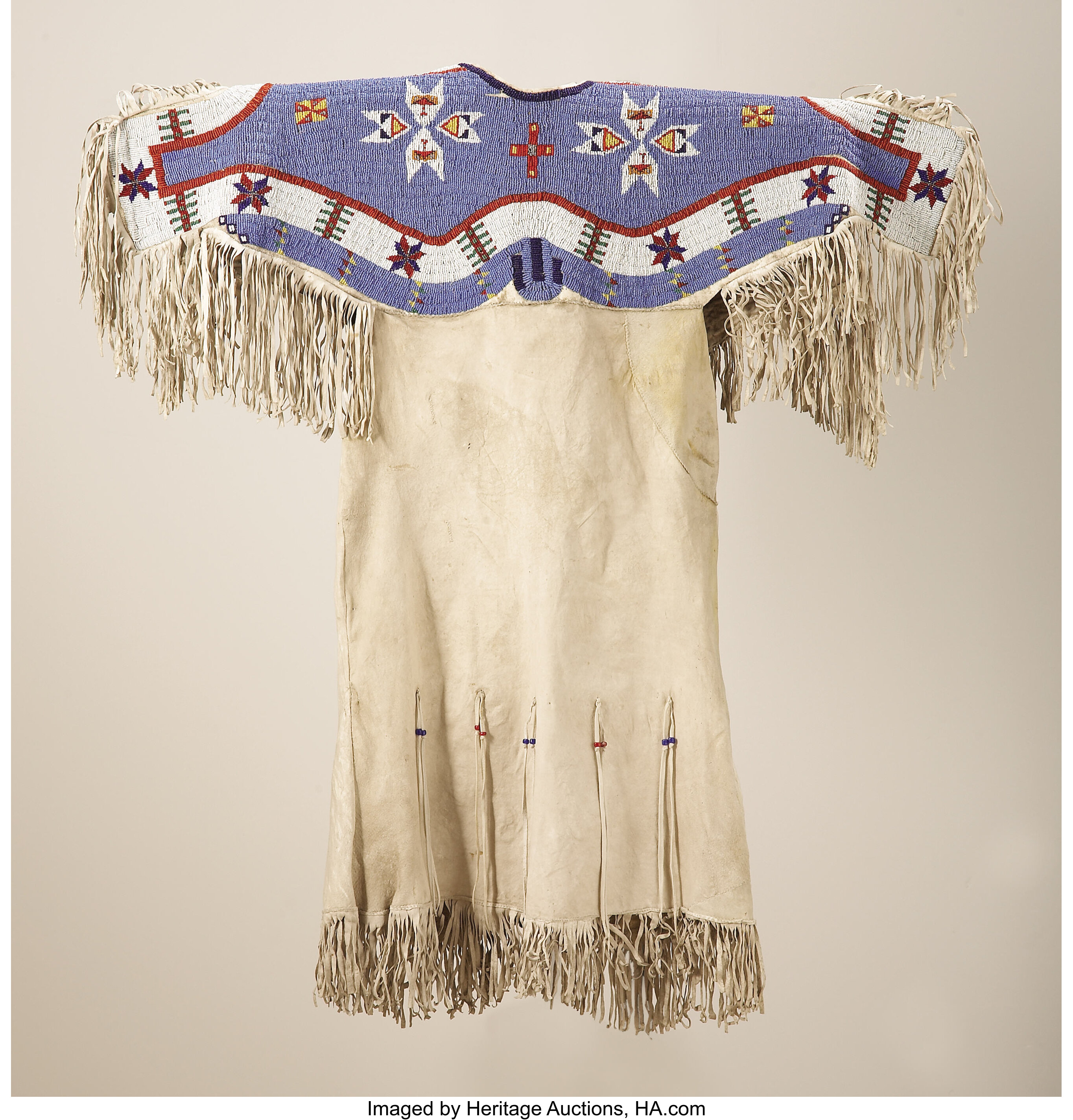 A SIOUX BEADED HIDE GIRL'S DRESS. c. 1900... Paintings | Lot #74120 ...