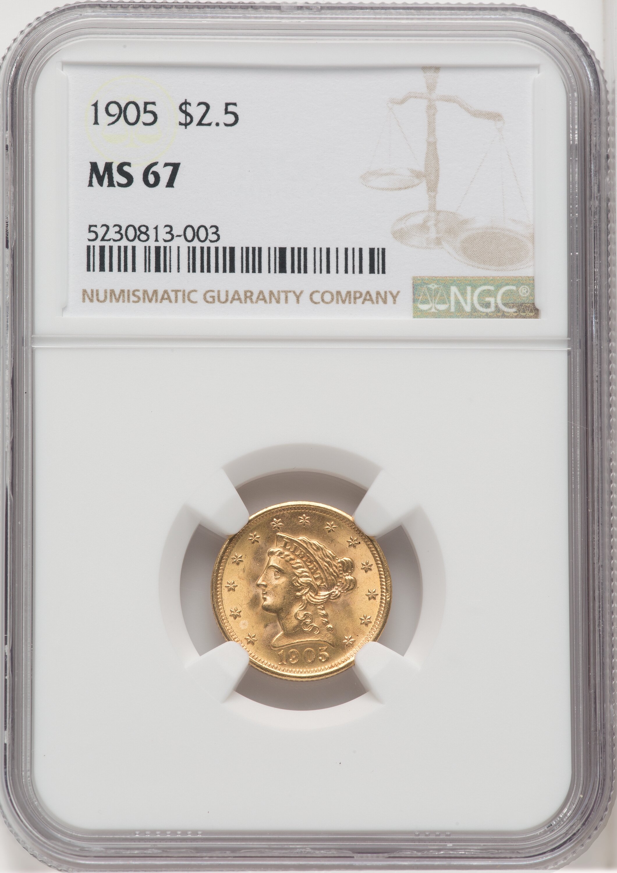 1905 $2 1/2 67 NGC