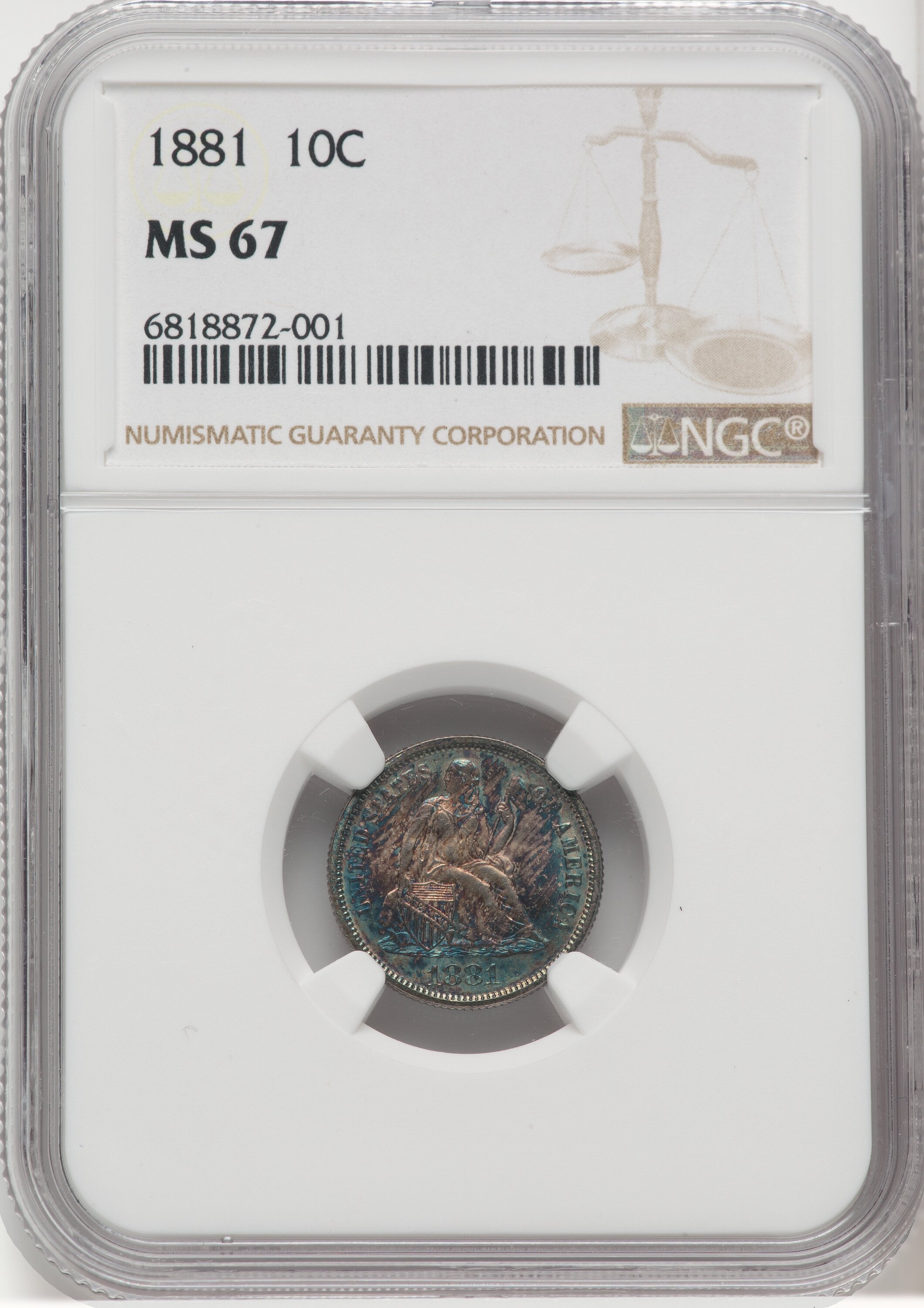 1881 10C 67 NGC