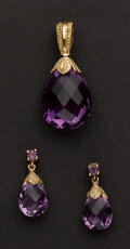 Amethyst Pendant & Earrings. ... Estate Jewelry Earrings | Lot #70038 ...