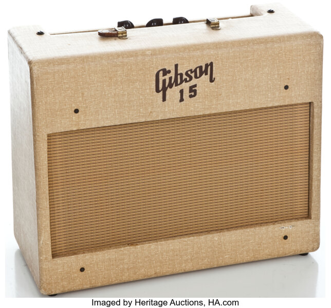 1950's Gibson GA-15 Tan Guitar Amplifier #24325... Musical | Lot