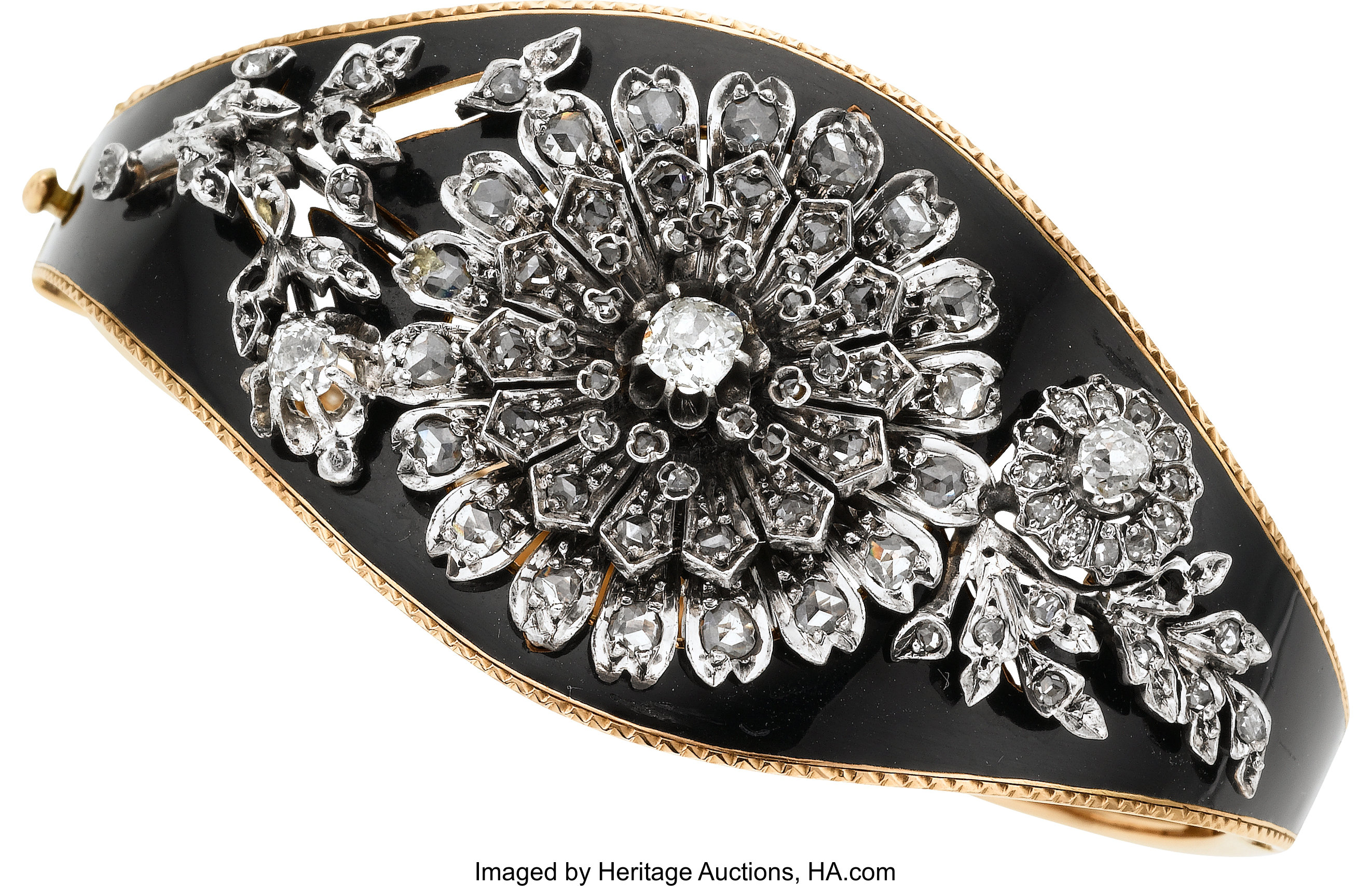 Victorian Diamond, Enamel, Gold Mourning Bracelet. ... Estate | Lot ...