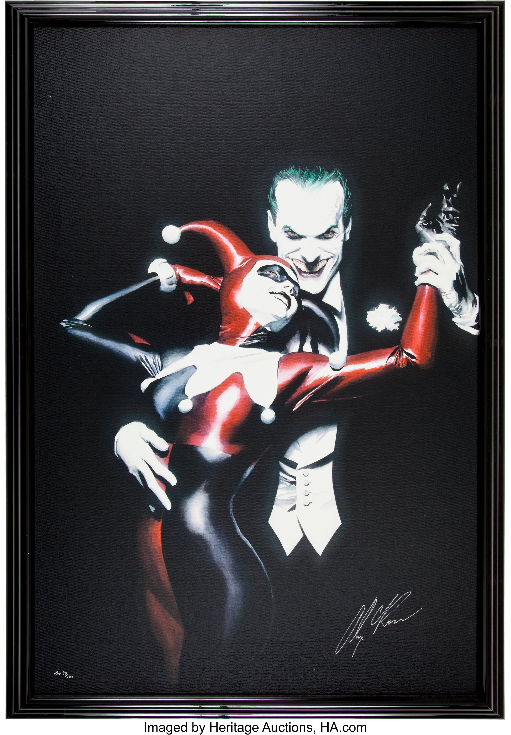 Alex Ross Tango With Evil Joker and Harley Quinn Signed Limited | Lot